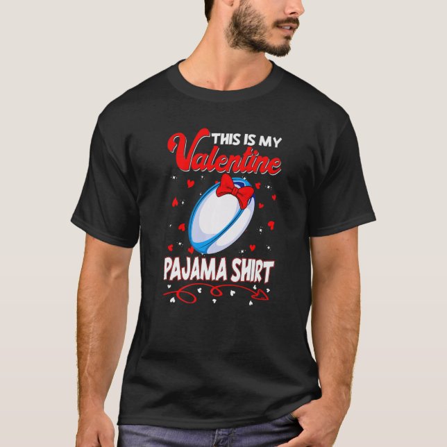 Camiseta Este É O Meu Namorados Rugby Pajama Para Crianças (Frente)