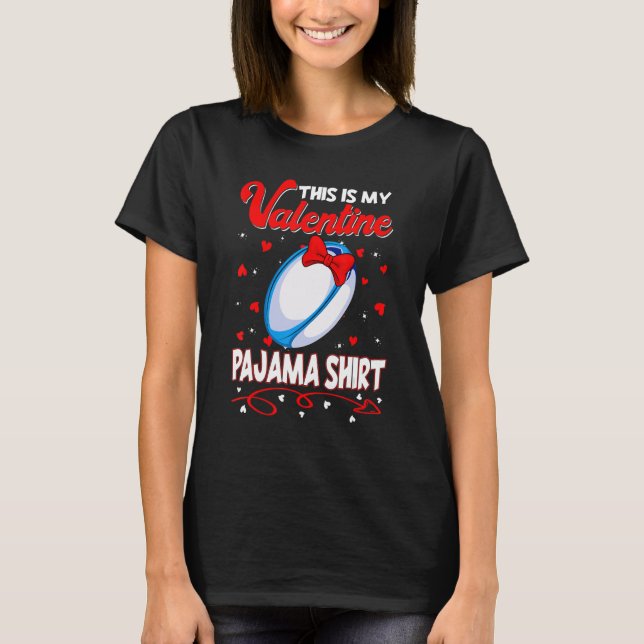 Camiseta Este É O Meu Namorados Rugby Pajama Para Crianças (Frente)