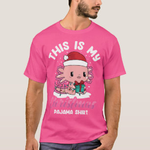 Camiseta Este É O Meu Natal Axoltol Salamander Kawaii
