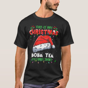 Camiseta Este É O Meu Natal Boba Tea Christmas Lights Paj