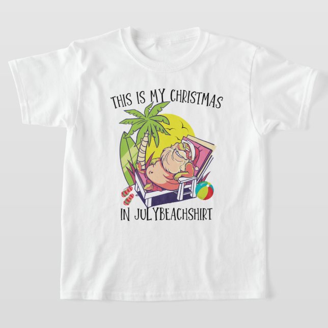 Camiseta Este É O Meu Natal Em Julho De Férias De Praia (Postura )