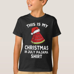 Camiseta Este É O Meu Natal Em Julho Pijama Verão Melancia