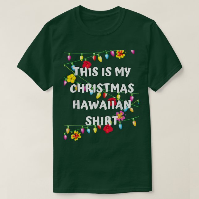 Camiseta Este é o meu Natal no Havaí (Frente do Design)
