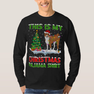 Camiseta Este É O Meu Natal Pajama Basenji Dog