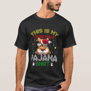 Camiseta Este É O Meu Natal Pajama Corgi Bumbum Santa Hat P