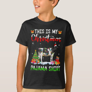 Camiseta Este É O Meu Natal Pajama Dairy Cow Lover Xmas L