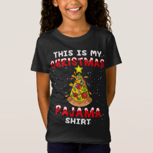 Camiseta Este é o meu Natal Pajama Engraçado Pizza Xmas