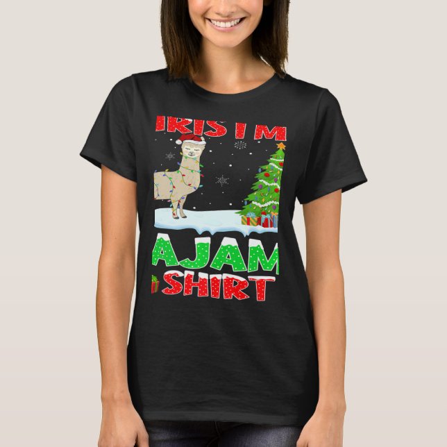 Camiseta Este É O Meu Natal Pajama Lighting Llama Xmas Tr (Frente)