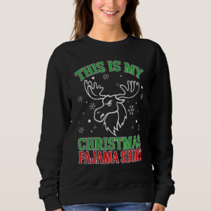 Camiseta Este É O Meu Natal Pajama Moose Holiday