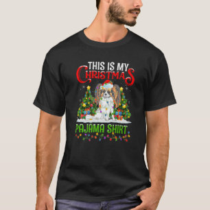 Camiseta Este É O Meu Natal Pajama Papillon Dog