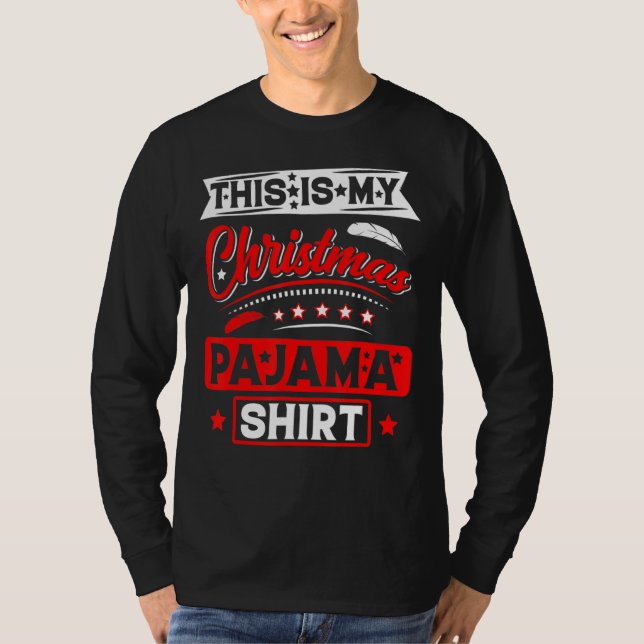 Camiseta Este É O Meu Natal Pajama Retrô Feliz Família Xmas (Frente)
