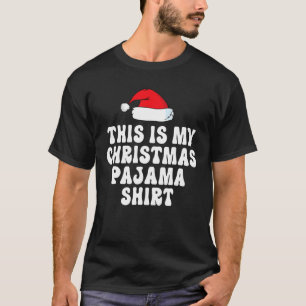 Camiseta Este É O Meu Natal Pajama Santa Hat Engraçado Xmas
