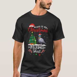 Camiseta Este É O Meu Natal Pajama Shirt Tree Light Xmas