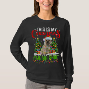 Camiseta Este É O Meu Natal Pajama Terrier Dog Christmas