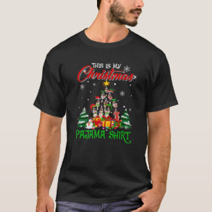Camiseta Este É O Meu Natal Pajama Tree Bernese Mountain