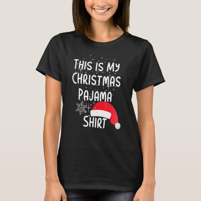 Camiseta Este É O Meu Natal Pajama Xmas Feriado Dela (Frente)