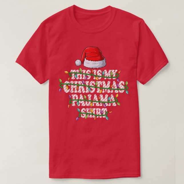 Camiseta Este É O Meu Natal Pajama Xmas Lights Family Ho (Frente do Design)