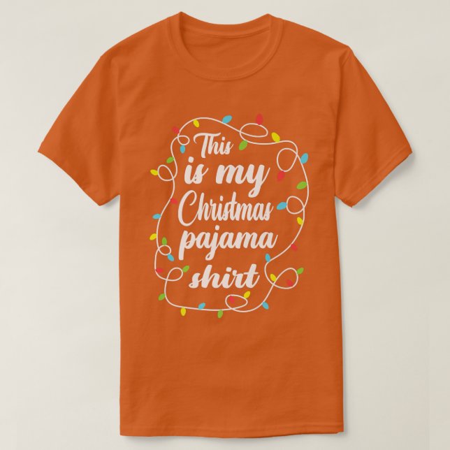 Camiseta Este É O Meu Natal Pajama Xmas Luz Engraçada Hol (Frente do Design)