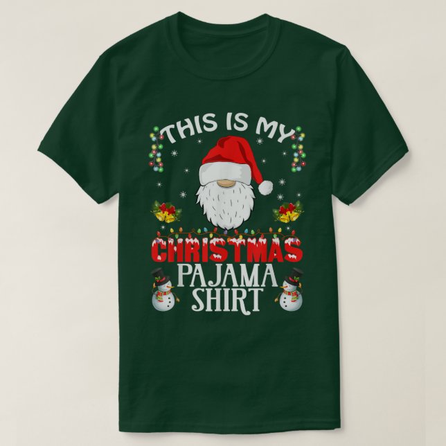 Camiseta Este É O Meu Natal Pajama Xmas Luzes Engraçadas Gn (Frente do Design)