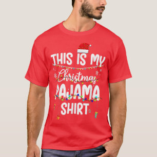 Camiseta Este É O Meu Natal Pajama Xmas String Lights