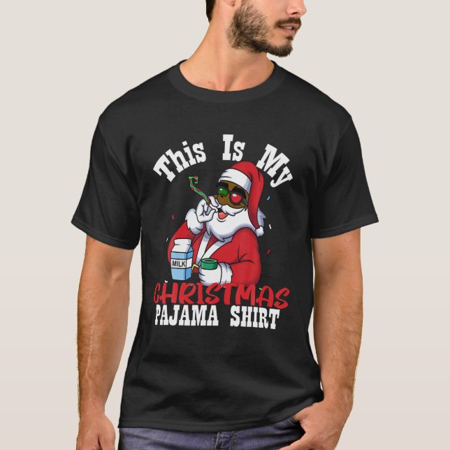 Camiseta Este É O Meu Natal Papais noeis Afro-Americanos Do (Frente)