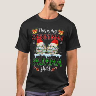 Camiseta Este É O Meu Natal Papais noeis De Voleibol