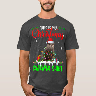 Camiseta Este É O Meu Natal Papais noeis Do Pajama Às Luzes