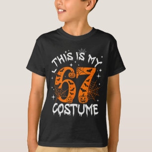 Camiseta Este é o meu número 6 7 do traje de Halloween 67 M