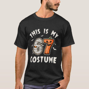 Camiseta Este É o Meu Número de Fantasia de Halloween 67 Nú