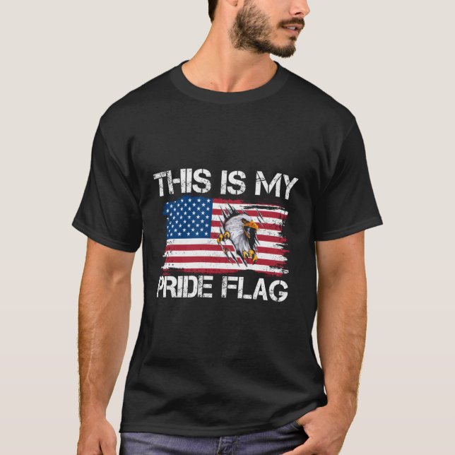 Camiseta Este É O Meu Orgulho Bandeira Americana No Dia 4 D (Frente)