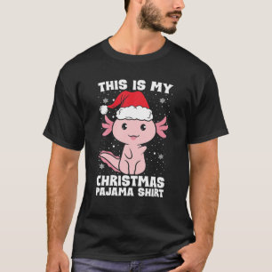 Camiseta Este É O Meu Pai Natal Axolotl Papai Noel