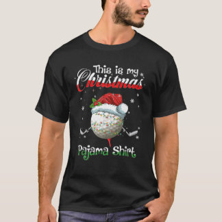 Camiseta Este É O Meu Pajama De Golfe De Natal Para Homens