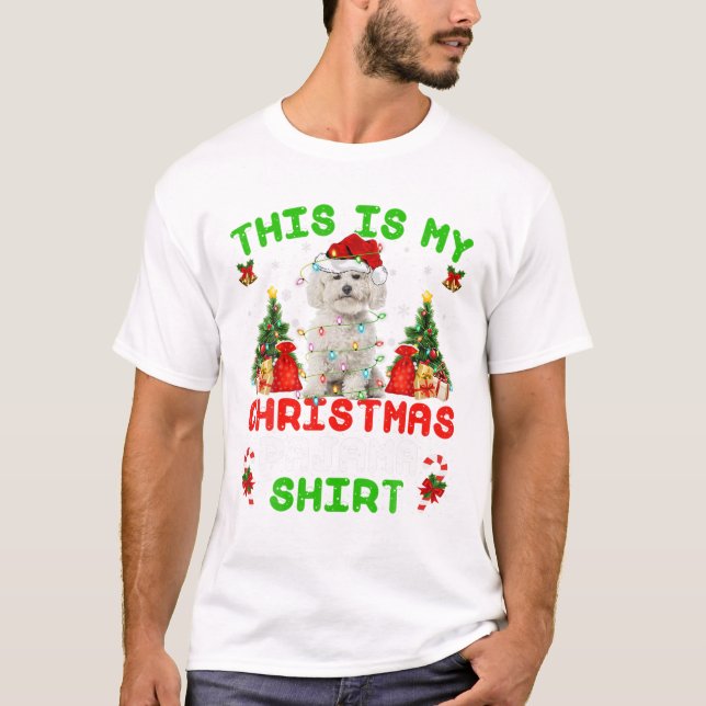 Camiseta Este É O Meu Pajama De Natal (Frente)