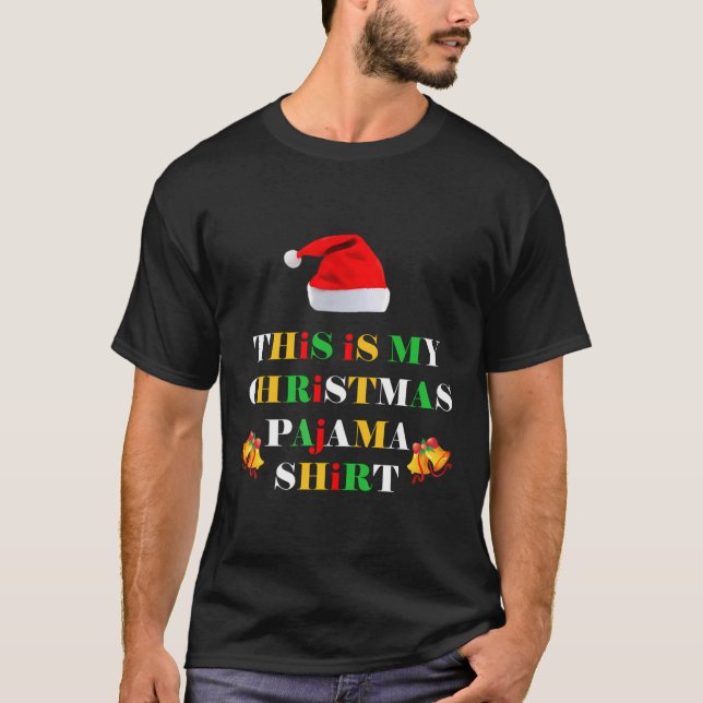 Camiseta Este É O Meu Pajama De Natal (Frente)