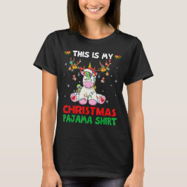 Camiseta Este É O Meu Pajama De Natal A Mostrar Papais noei