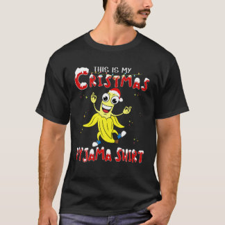 Camiseta Este É O Meu Pajama De Natal - Banana De Natal Eng