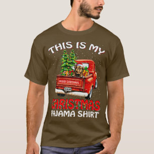 Camiseta Este É O Meu Pajama De Natal Dogue De Bordeau