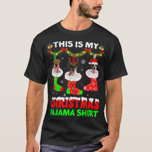 Camiseta Este É O Meu Pajama De Natal Jack Russell Terrier