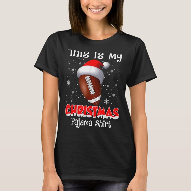 Camiseta Este É O Meu Pajama De Natal Para O Futebol (Frente)