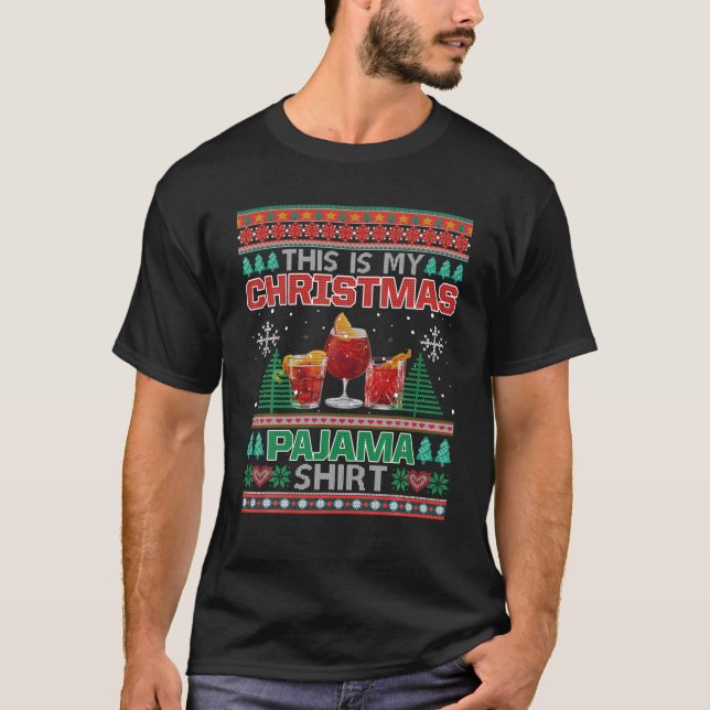 Camiseta Este É O Meu Paraíso De Natal Pajama Funny Negroni (Frente)