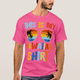 Camiseta Este É O Meu Partido Tropical Hawaiian Luau Havaí 