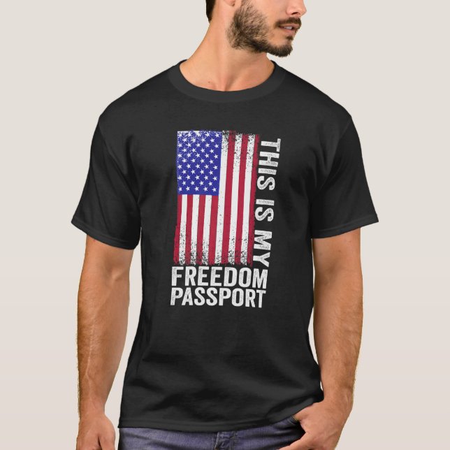 Camiseta Este É O Meu Passaporte De Liberdade Médica Não Ho (Frente)