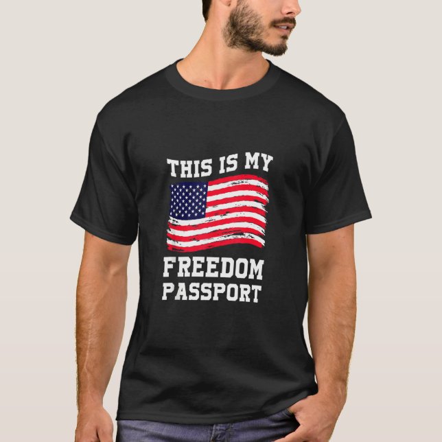 Camiseta Este É O Meu Passaporte Liberdade Médica (Frente)