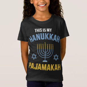 Camiseta Este é o meu pijama de hanukkah para o natal judeu