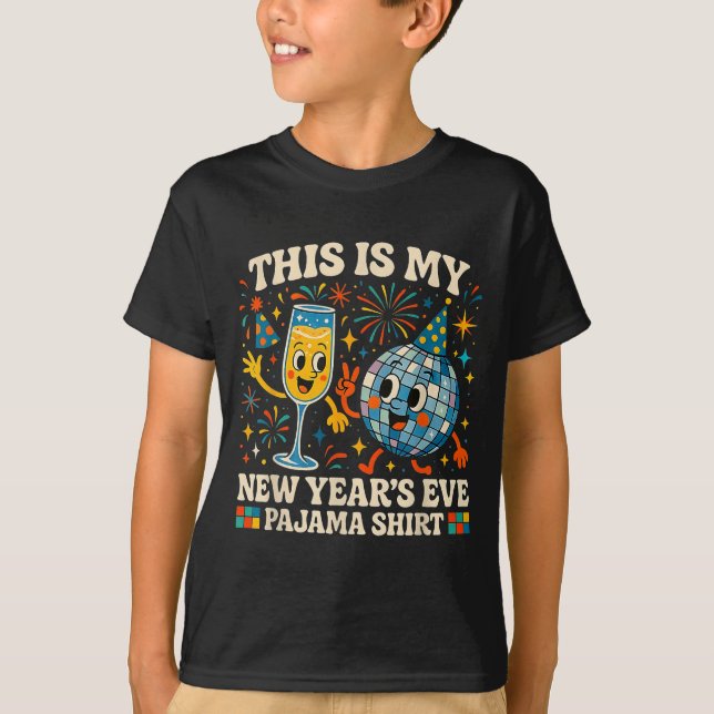 Camiseta Este É O Meu Pijama De Réveillon Divertido Present (Frente)