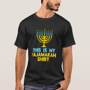 Camiseta Este É O Meu Pijamakah Menorah Hanukkah Jewish Cha