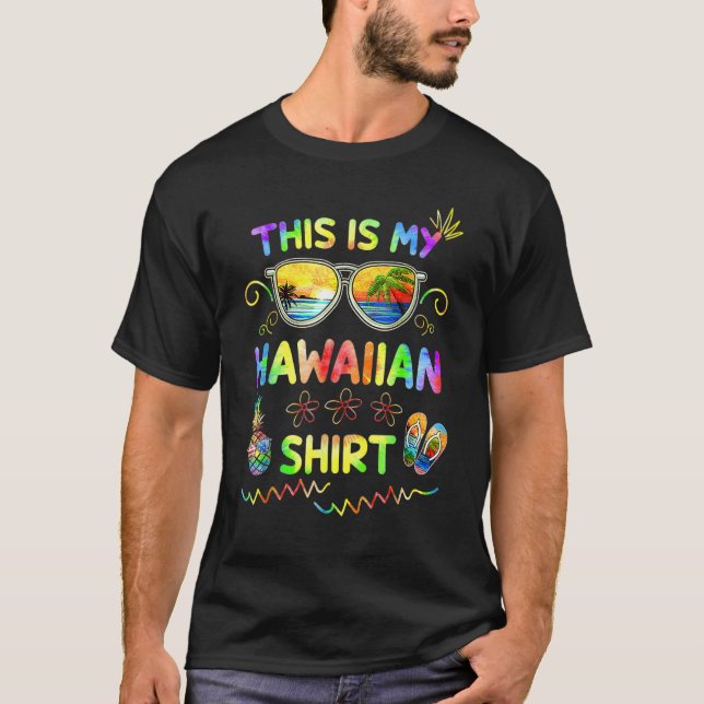 Camiseta Este É O Meu Piné De Praia Havaiano Luau Aloha Haw (Frente)