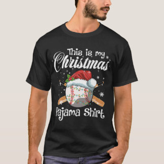 Camiseta Este É O Meu Presente De Beisebol De Natal Para Ra