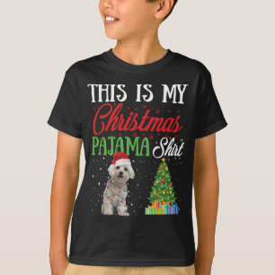 Camiseta Este É O Meu Presente De Cachorro Maltês Pajama De
