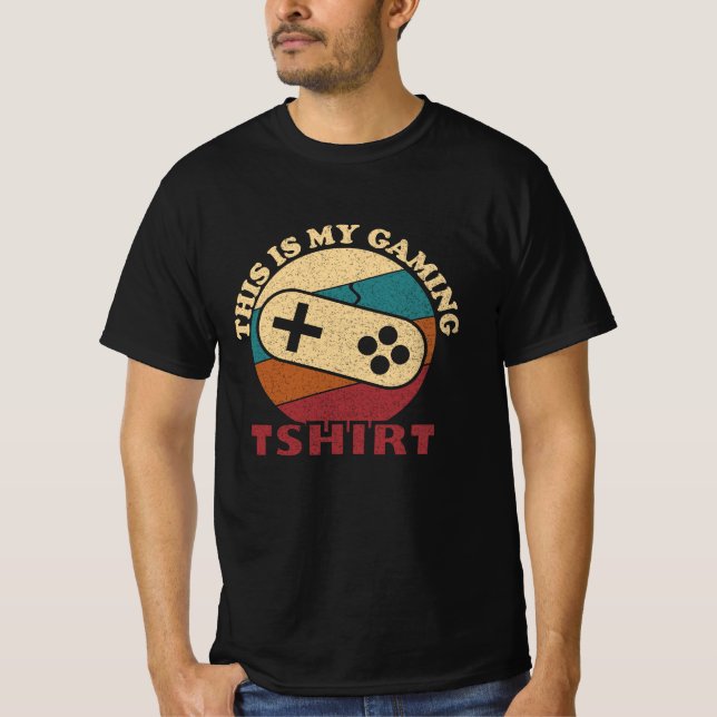 Camiseta este é o meu presente engraçado de gamer de camise (Frente)